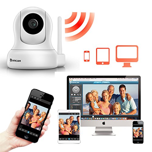1080P Home Wireless Security Camera, Pan/Tilt Control, 4x Digital Zoom, Night Vision and Two-Way Talk, Baby Pet Front Porch Monitor, 2018 updated Alternative Antenna version by Dericam, White - Thumbnail 6