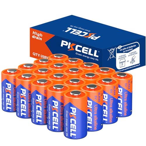 PKCELL 6V Batterien 4LR44 A544 für Hundehalsband,20 Stück