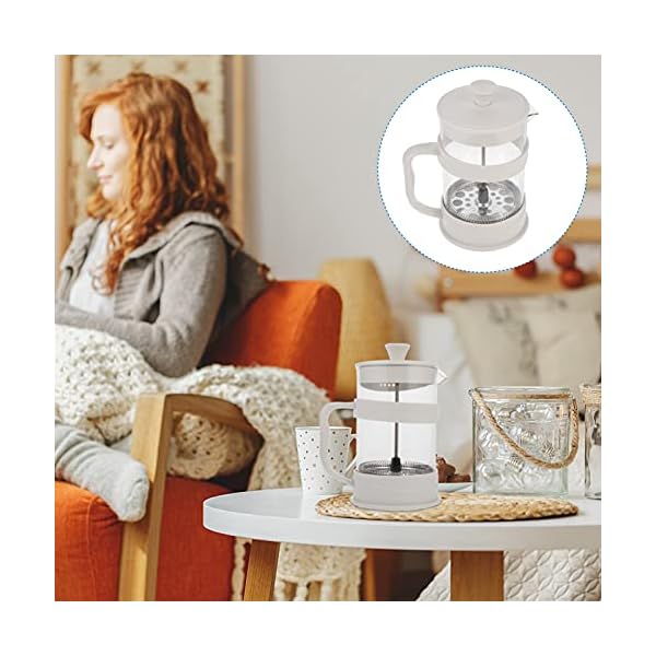 Cabilock 350ml Glass Coffee Making Pot Teapot with Infuser Tea Maker Loose Tea Leaf Tea Pot Coffee Water Small Kettle Filter Set Warmer Teakettle for Home Office - Image 6