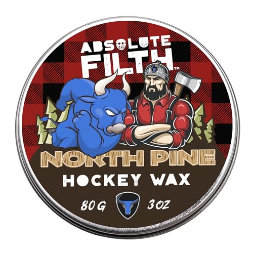 Absolute Filth North Pine Scented Hockey Tape Wax (Medium Tack) - Premium Performance for Maximum Grip & Blade Protection - Waterproof Stick Tape - 3oz Puck- Ice & Street