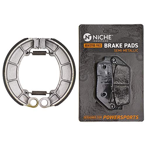 NICHE Brake Pad and Shoe Set for Honda Shadow Ace 750 1100 06430-MM8-881 06455-MAH-405 Front Rear Semi-Metallic