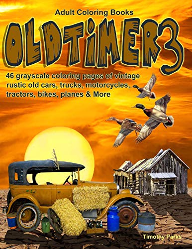 Adult Coloring Books Oldtimer 3: 46 grayscale Coloring Pages of oldtimer classic cars