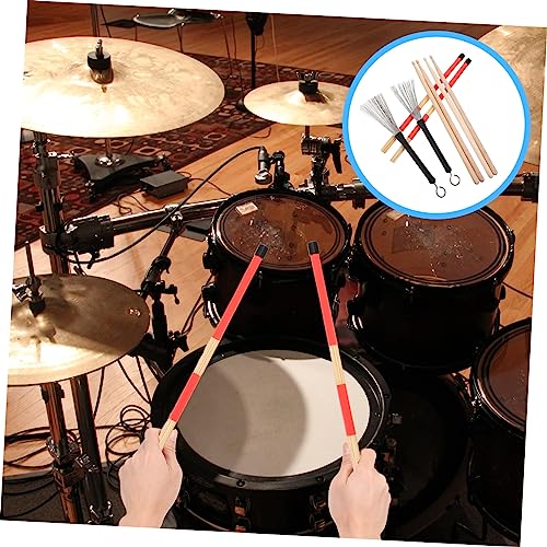1 set de baquetas prácticas para batería, suaves, ideales para principiantes, músicos, actuaciones en escenario y sesiones de práctica, incluye bolsa de almacenamiento miniatura 6
