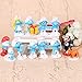 TOYFORU Smurfs Cake Toppers, 12 Pcs Blue/Pastel Plastic Figures, Casual Party Decorations