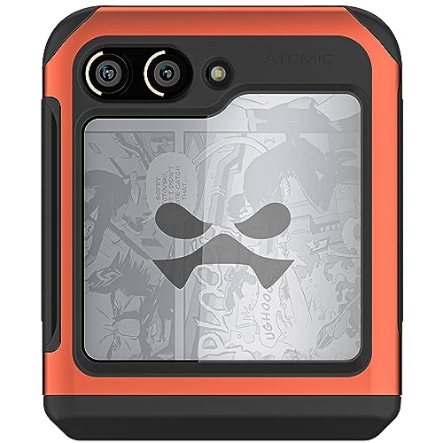 Coque Samsung Galaxy Z Flip 5 Ghostek ATOMIC fine robuste marron clair orange