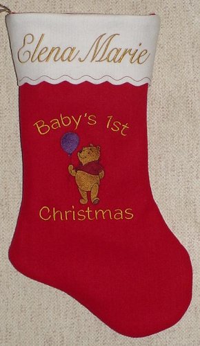 17" Personalized Baby's First Chrismas Stocking