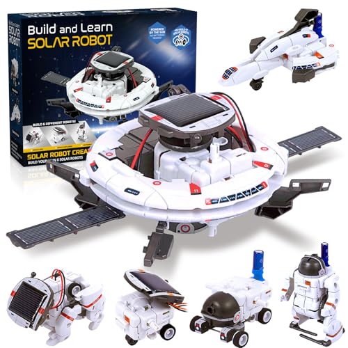 6-in-1 solar robot building kit for boys aged 8-13 educational robotic toys for kids science kits stem toys birthday gifts for 8 9 10 11 12 years old boys girls teens
