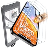 TAURI 3 Pezzi Pellicola Vetro Temperato per iPhone 12,12 Pro 6,1 Pollici, Rimozione Automa...
