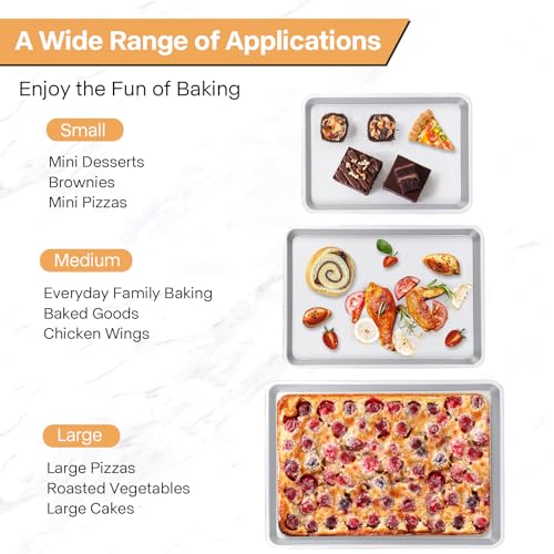 Heavy-Duty Non-Stick Baking Sheet Set - 3-Piece - Image 2