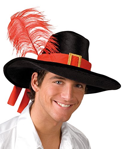 Boland 01210 - Erwachsenenhut Musketier, Einheitsgröße, schwarz