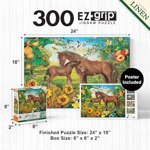 Masterpieces Puzzle de 300 Piezas EZ Grip - Neighs & Nuzzles - 24"x18" miniatura 2