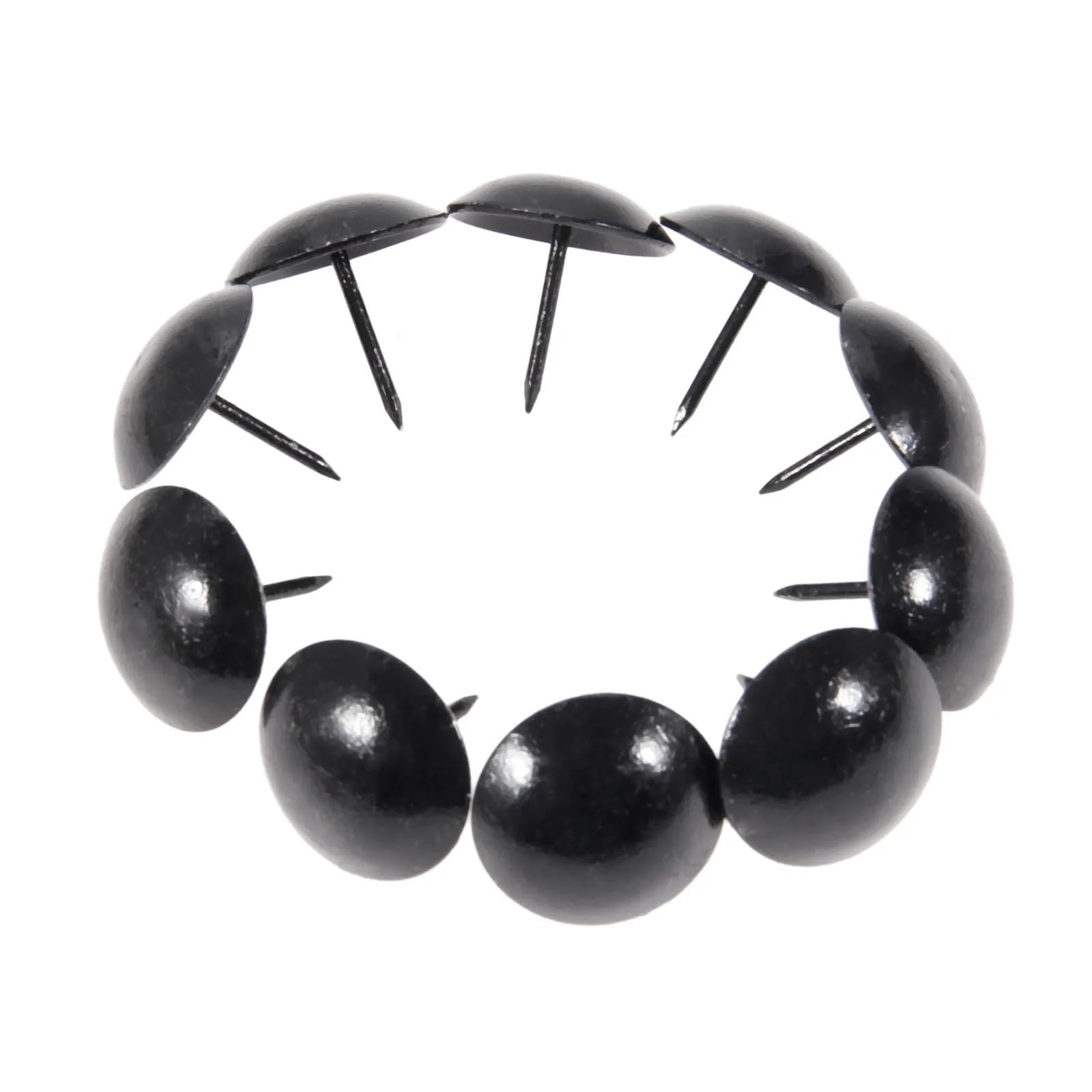 Flat Head Push Pins 100Pcs 25 * 25mm Black Upholstery Nails Wooden Box Sofa Decorative Tack Stud Pushpin Doornail Furniture Hardware