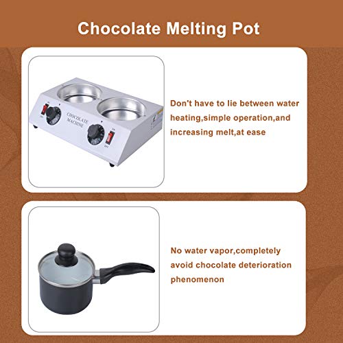 Candy Melting Pot, Dual Electric Chocolate Melter Fondue miniatura 3
