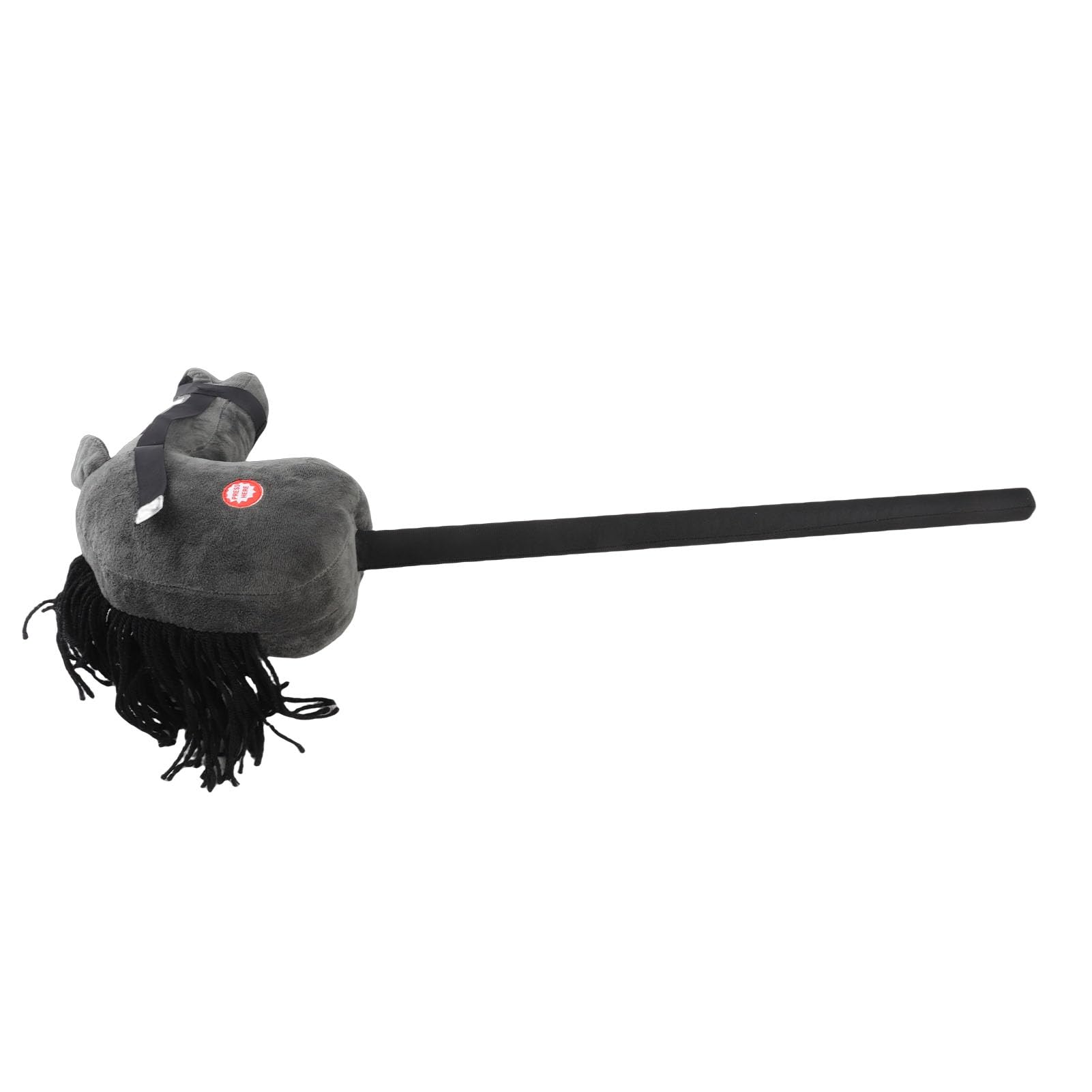Hidyliu Peluche Bastone da Cavallo Giocattolo Morbido e Confortevole Testa di Cavallo con Funzione Sonora per Bambini Gioco Interattivo 70 Cm (Nera)