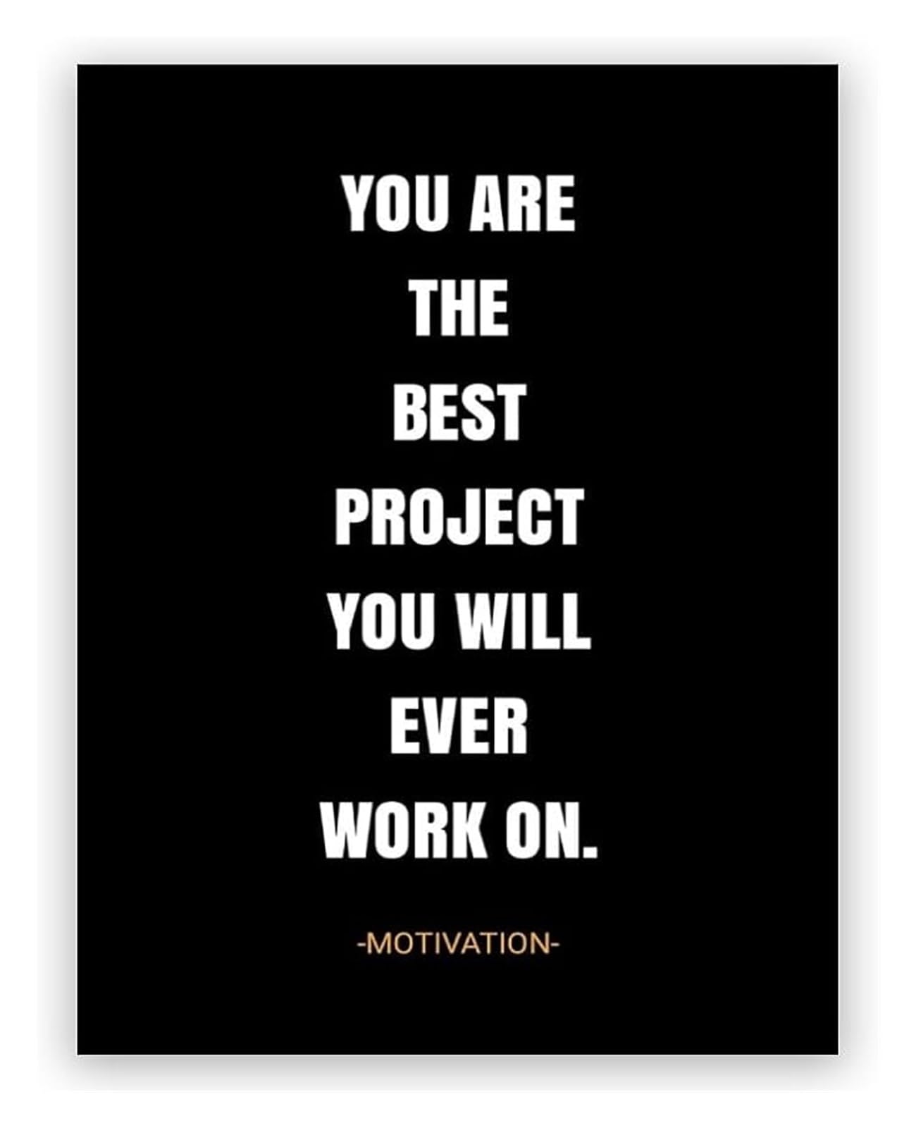 LLBOGRGGN Motivational Workout Poster - You are the Best Project Quote Wall-Art for Teens and Adults(Unframed,08x12inch(20x30cm))