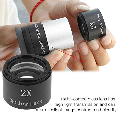 ciciglow 2X 1.25inch Barlow Lens with Storage Case M28.6 * 0.6 Thread 2X Eyepiece Fully Multi Coated Glass Lens for Astronomy Lovers - Image 4