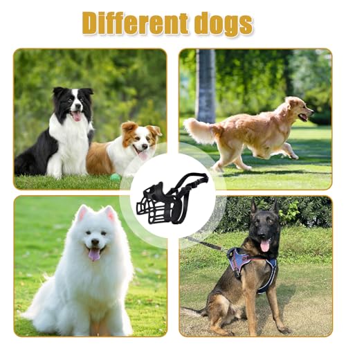 Maulkorb für Hunde, Silikon-Korb Hund Maulkörbe, Korbmaulkorb für Hunde, Maulkorb Flex Maul-Korb Silikon, Sili-kon-Korb Hund Maulkörbe mit verstellbaren Riemen, Verhindert Bellen, Beißen und Kauen