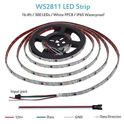 Tira de LED ALITOVE WS2811 RGB 12V 5m 300 LEDs IP65 miniatura 2