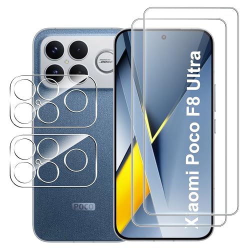 Suttkue Screen Protector with Camera Lens Protector (2+2 pack)