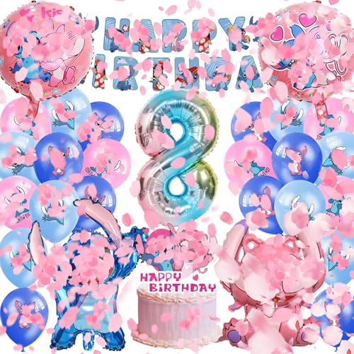 Mizijia 22 peças conjunto de aniversários, 8 anos, menina, balões de criança, balões de decoração para festa de aniversário crianças