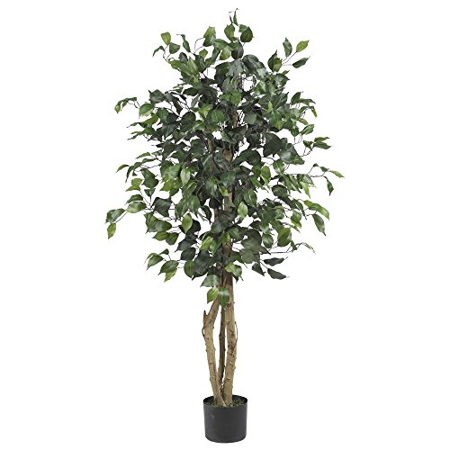 Photo 1 of 4' Artificial Silk Potted Ficus Tree - All