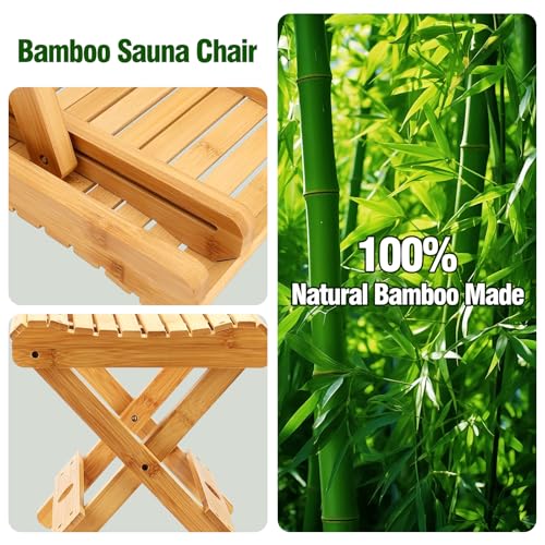 Bamboo Sauna Chair, Portable Steam Sauna Chair Indoor, Steam Sauna Seat - Image 3