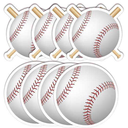 50 Pcs Baseball Paper Card Cut-Outs for Party Decorations