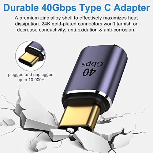 Image of MICROWARE 40Gbps USB4.0 C Adapter Type C 4.0 Male to Female Connector, with LED Indicator, Support 8K Audio and Video Transmission, for Smartphone Tablet Steam Deck, (Passthrough F /M)