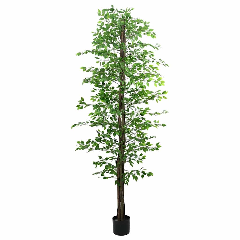 Árbol de ficus artificial con hojas de 2016, 300 cm de alto, hojas de PEVA, madera dura mixta, maceta de plástico resistente, planta artificial de fácil cuidado para salón, oficina, jardín