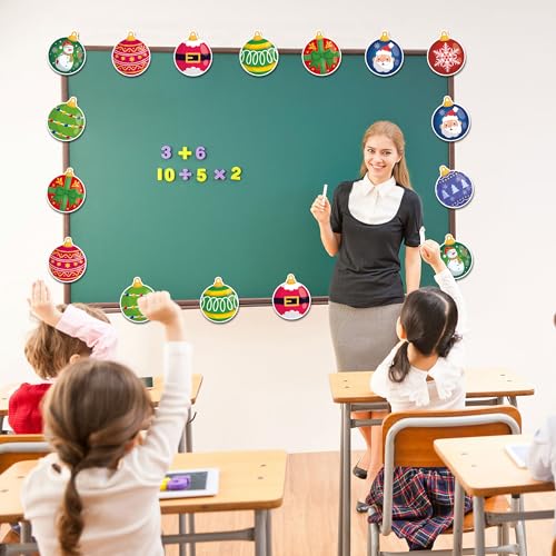 Image of 45PCS Christmas Ball Cutouts for Bulletin Board Decoration, Christmas Balls Paper Cut-Outs Ornaments Cut Outs for Christmas Party Home School Classroom Bulletin Board Decorations