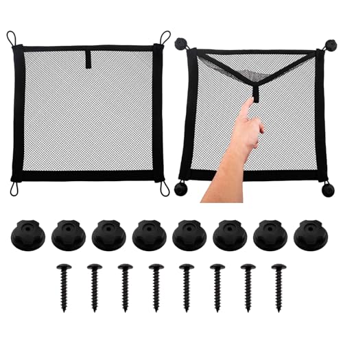 VEHIRIE Bolsa De Organizador Tronco De Coche, Red Maletero De Coche, 40 x 35 cm Accesorios Camper para Furgonetas, Organizador Maletero, Negro VEHIRIE Bolsa De Organizador Tronco De Coche, Red Maletero De Coche, 40 x 35 cm Accesorios Camper para Furgonetas, Organizador Maletero, Negro