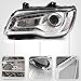 FIONE Halogen Headlights Compatible with Chrysler 300/300C 2015 2016 2017 2018 Headlamp Assembly with White Bezel Replacement Left Driver+ Right Passenger Side RH+LH