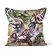 Tainsi Taie d'oreiller décorative double face avec fermeture éclair cachée, motif Avengers, cadeau fantastique, pour décoration de voiture, maison, canapé, literie, taille 45 cm x 45 cm.