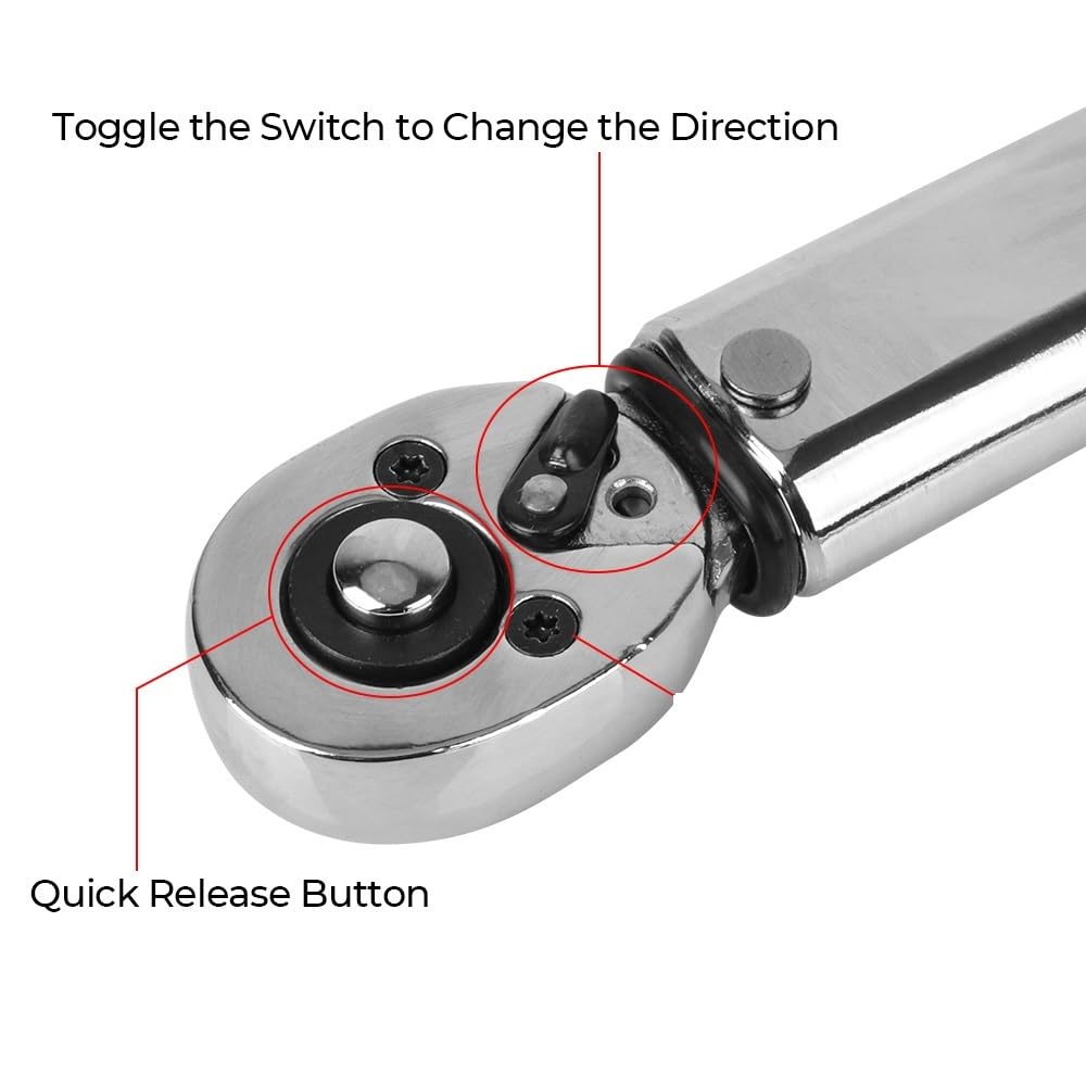 Telescopic Ratchet Regulowany klucz dynamometryczny Napęd 1/4'' 5-25N.m Klucz mikrometryczny Narzędzie ręczne Demontaż samochodu mały klucz dynamometryczny(Wrench)