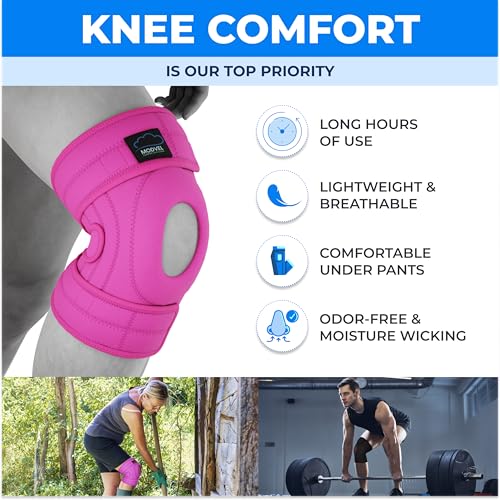 Image of Modvel ELITE Knee Brace for Men & Women - Patella Gel Pads & Side Stabilizers for ACL, Meniscus Tear, Arthritis & Injury Recovery - Maximum Support for Running, Sports & Joint Pain Relief