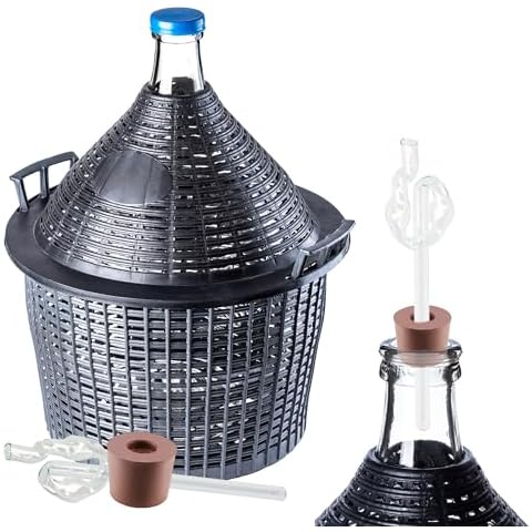 KADAX 10L Glass Demijohn with Airlock Cover