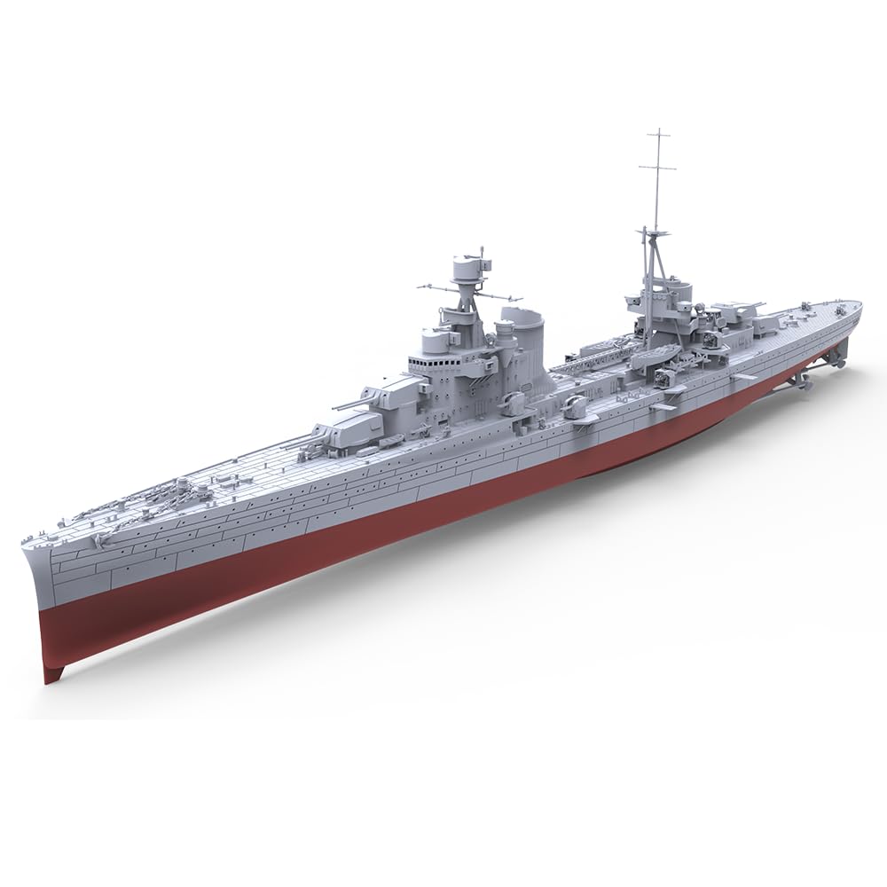 MRY-SFW SSC700755S-A 1/700 zestaw do budowy modeli wojskowych, Włochy, klasa Trento, ciężki krążownik, RN Bolzano, 1937, pełny kadłub
