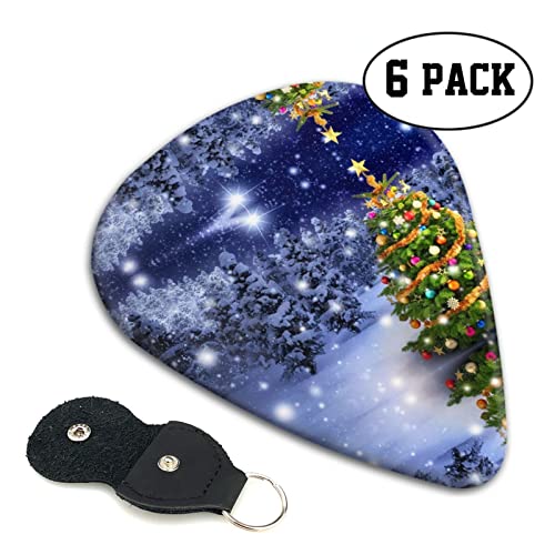 Christmas Tree Lot de 6 médiators pour guitare acoustique, guitare électrique, basse, ukulélé – fins, moyens et épais. - Les Beatles, Paul McCartney, John Lennon, RIngo Starr, George Harrison Christmas Tree Lot de 6 médiators pour guitare acoustique, guitare électrique, basse, ukulélé – fins, moyens et épais. – Image 3