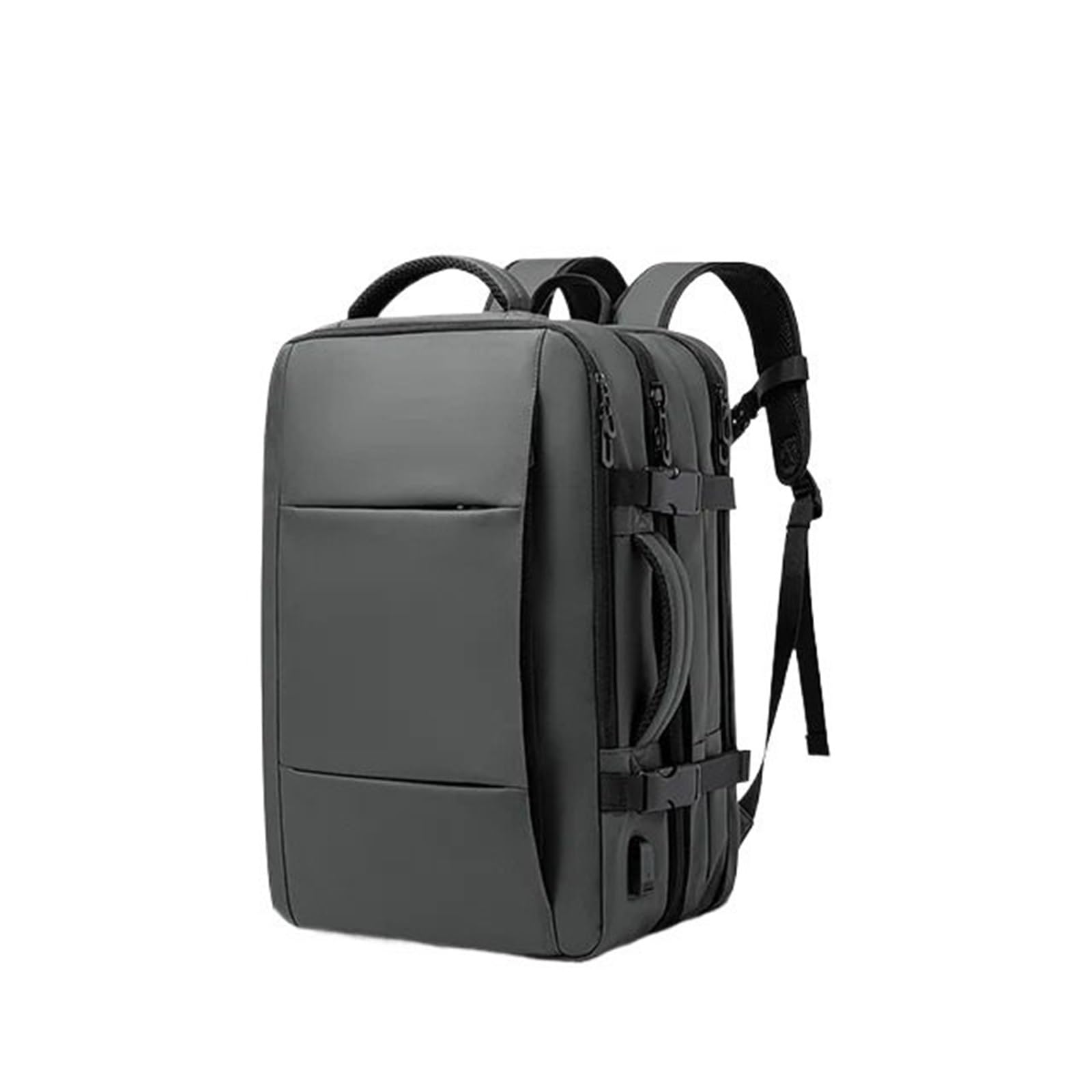 Diving Bag Expandable and Waterproof Backpack for 17.3 Inch Laptop, Hiking and Travel Backpack with (Grey 37L)