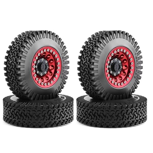 Pneus Caoutchouc 98mm et Jante Roue RC pour Randonnée Scale en Forêt sur TRX4 D90