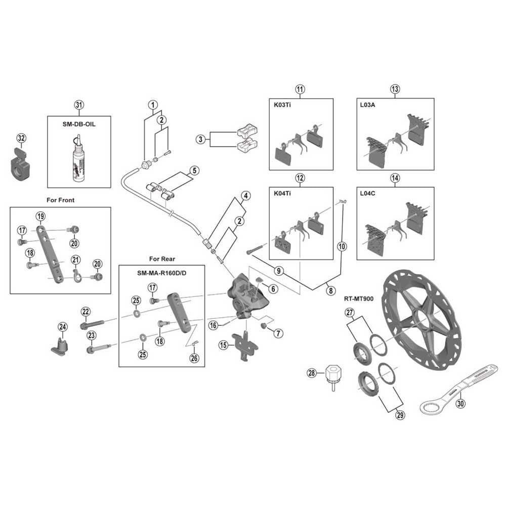 Shimano Spares BR-R9270 screw length selector