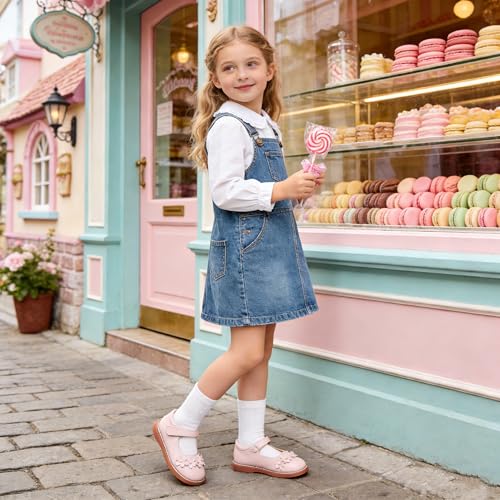 Image of Flaryzone Toddler Little Girl Mary Jane School Uniform Oxfords Flat Dress Shoes
