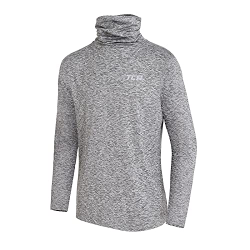 TCA Camiseta Térmico de Running con Cuello de Embudo para Ñino - Gris Claro, 8 Anos - 10 Anos