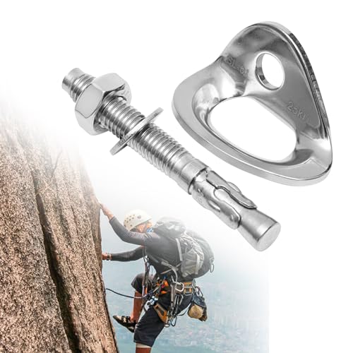 SYWAN Climbing Anchor Bolt 8 Set, Stainless Steel Bolt Hanger Climbing Hanger Bolts 25KN Heavy Duty Climbing Anchor Hangers for 3/8" Bolt for Home Gyms, Hammocks, Trailer Tie-Downs by SYWAN - Image 5
