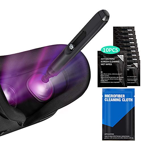 Professional Cleaning Pen for Oculus Quest/Go/Rift S, Virtual Reality Headset, PS4 VR, Drone, Microsoft HoloLens, Cameras, Optical Lens, Dust and Fingerprint Cleaning + 2pc Cleaning Kit