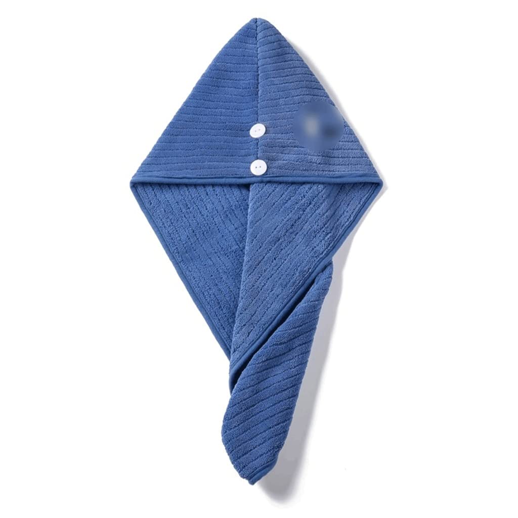 VIDI Care Cap With Button Absorbent Hair Towel Wrap Fast Drying Wraps For Women