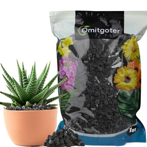 Omitgoter Horticultural Charcoal 1qt for Plants, Actived Charcoal Terrarium Supplies, Suitable for Indoor Plants, Succulent, Orchid, Cactus, Bonsai
