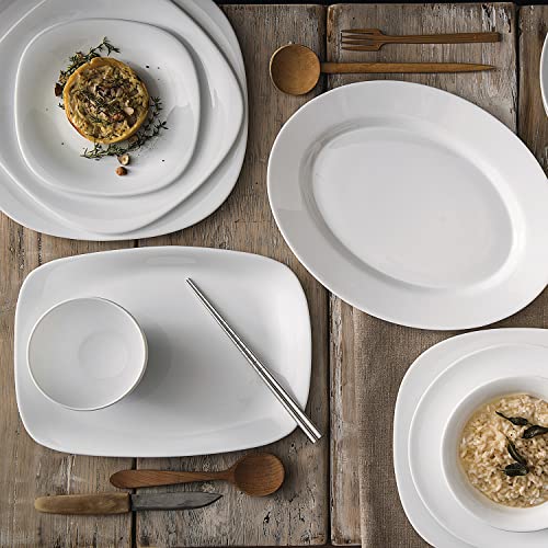 Rocco Bormioli Plate Parma White Rectangular 18 x 21 cm Glass Opal, 18x21 - Image 2
