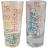 lavable, Regalo en caja Dreamair Personalizado 18th Regalo Cumpleaños Vaso Chupito Brillo