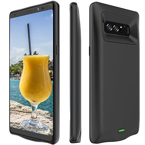 Battery Case for Galaxy Note 8, Stoon 5500mAh Portable Charger Case Rechargeable Extended Battery Pack Protective Backup Charging Case Cover for Samsung Galaxy Note 8(6.3Inch) (Black)